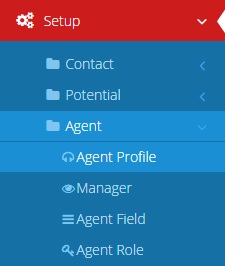 Agent Profile Menu Option