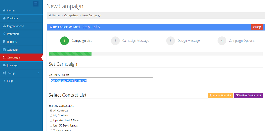 Start auto dialer campaigns in a few simple steps